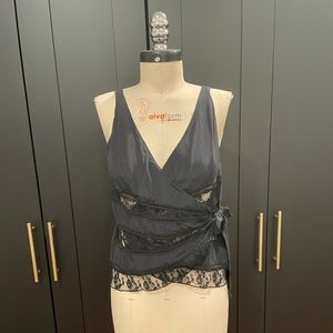 Paul & Joe Silk Lace Wrap Top - NWT - L